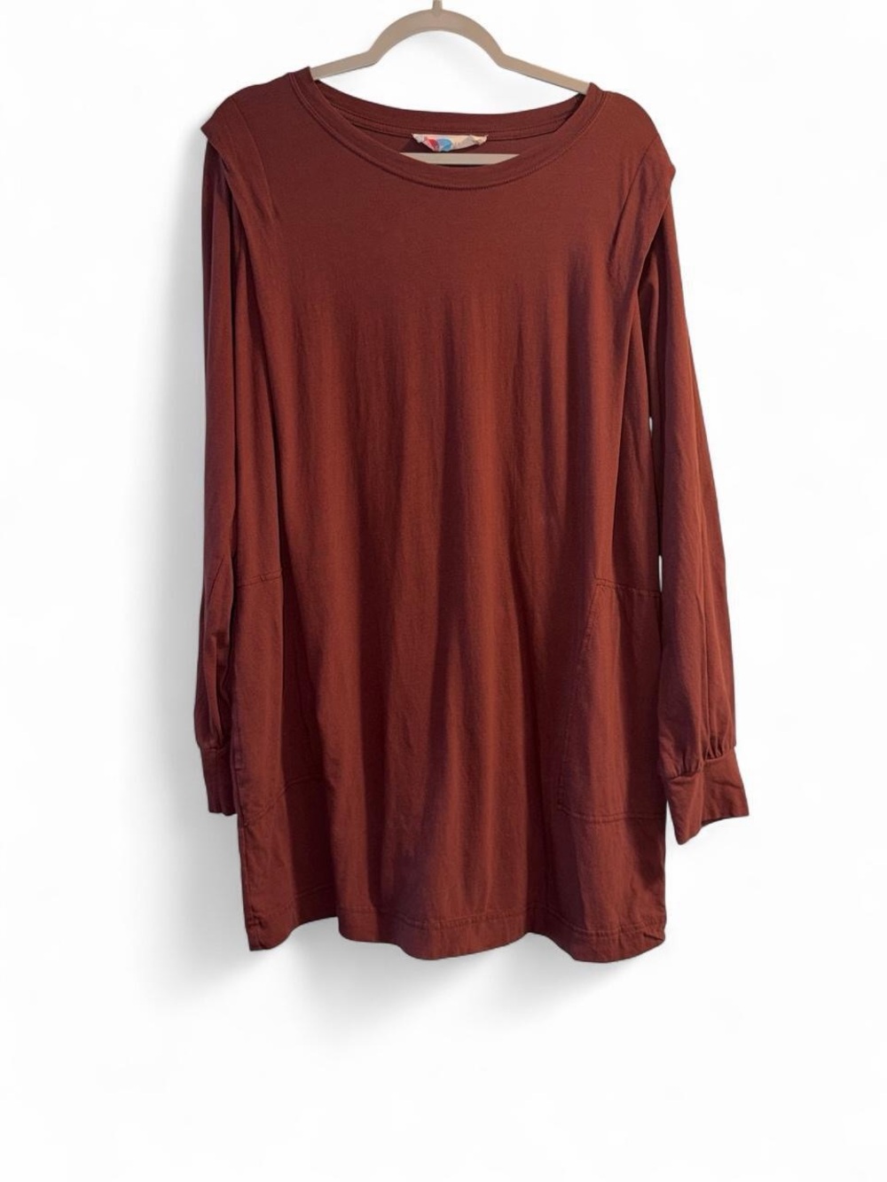 Long Sleeve Rust Dress - Women